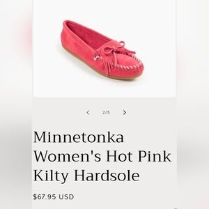 Minnetonka Women's Hot Pink Kilty Hardsole